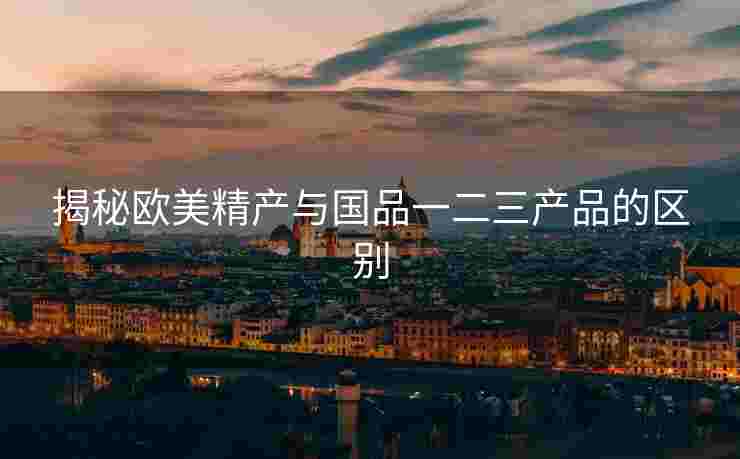 揭秘欧美精产与国品一二三产品的区别